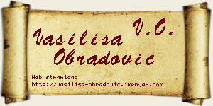 Vasilisa Obradović vizit kartica